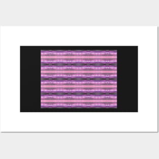 Tie Dye Pink, Purple, and Black Groovy Stripes Posters and Art